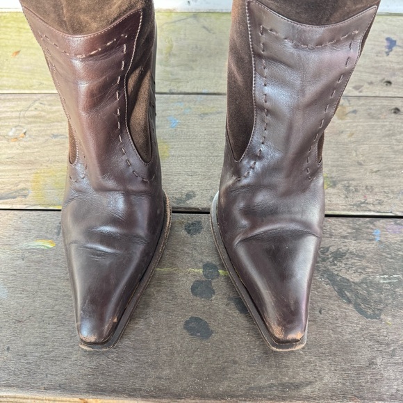 MaxMara Chocolate Suede Boots - Picture 10 of 14